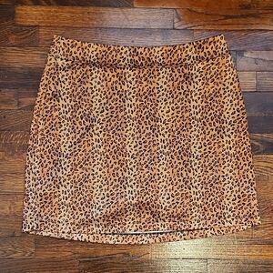 Greg Norman Collection Animal Print Mini Skirt
